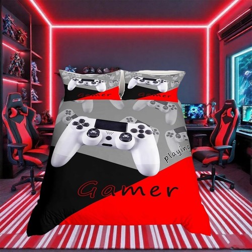 Gamepad duvet cover white - gamepad,