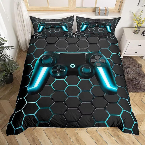 Boy black blue - gaming, bedding