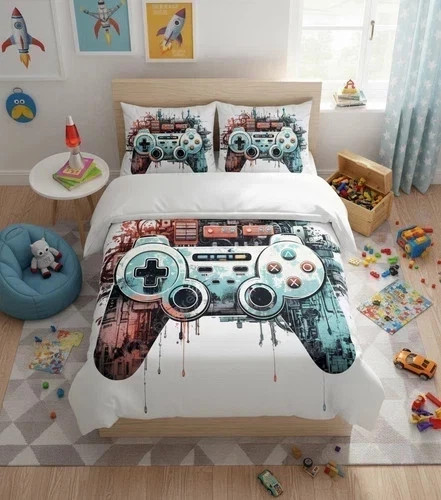 Printed gaming duvet cover - 3d,