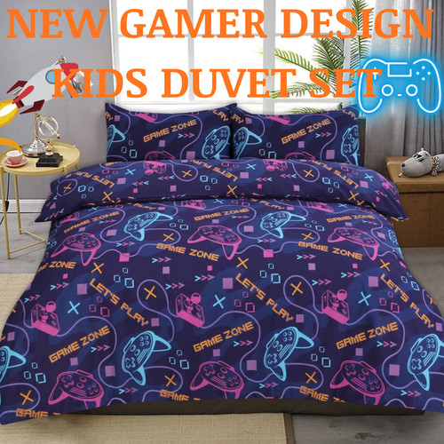 Gamer printed duvet cover - gamer,