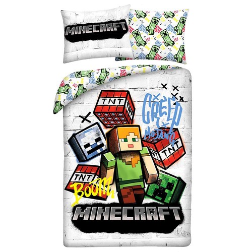 Minecraft boom single bedding - boom,