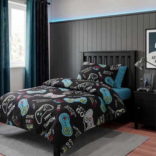 Kids gaming gamer duvet cover - gamer,
