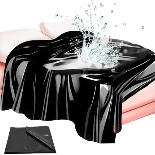 Pvc bed sheet - size, black