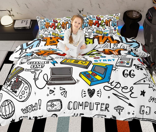 Single duvet cover - duvet, with